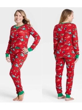Workshop Holiday Festive Dino Woman’s Pajama Set